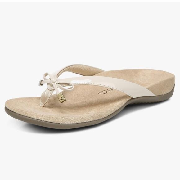 Vionic Shoes - Vionic Cream Tan Bella II Thong Sandal Sz.7.5